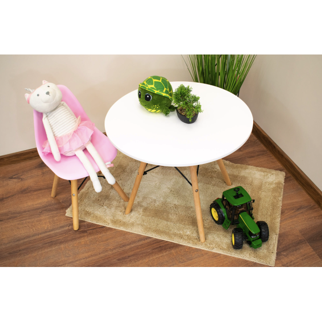 Детский стульчик Leobert Zubi со спинкой розовый