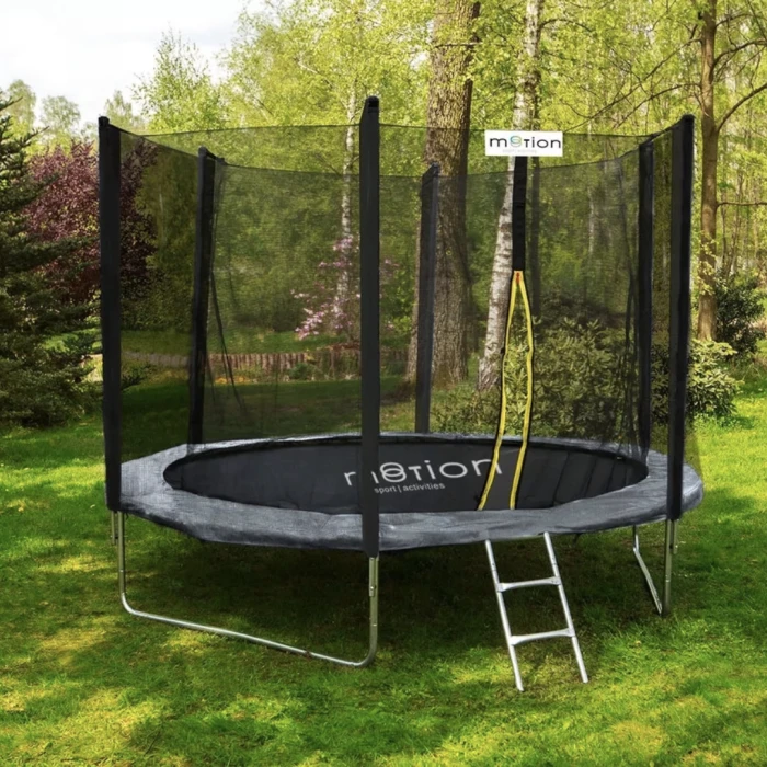 Батут Jumi Motion Sport Line 10ft (305см) з зовнішньою сіткою сірий