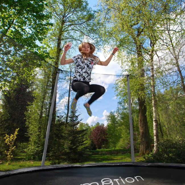 Батут Jumi Motion Sport Line 10ft (305см) з зовнішньою сіткою сірий