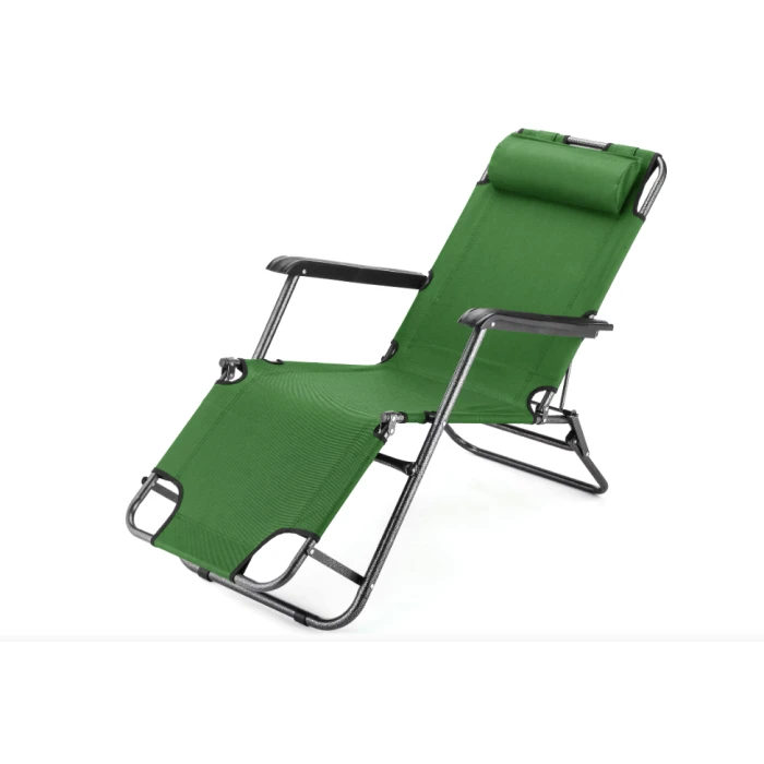 Шезлонг лежак Outtec раскладной зеленый
