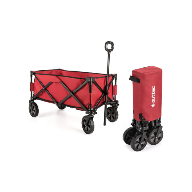 Тележка туристическая Outtec складная красная