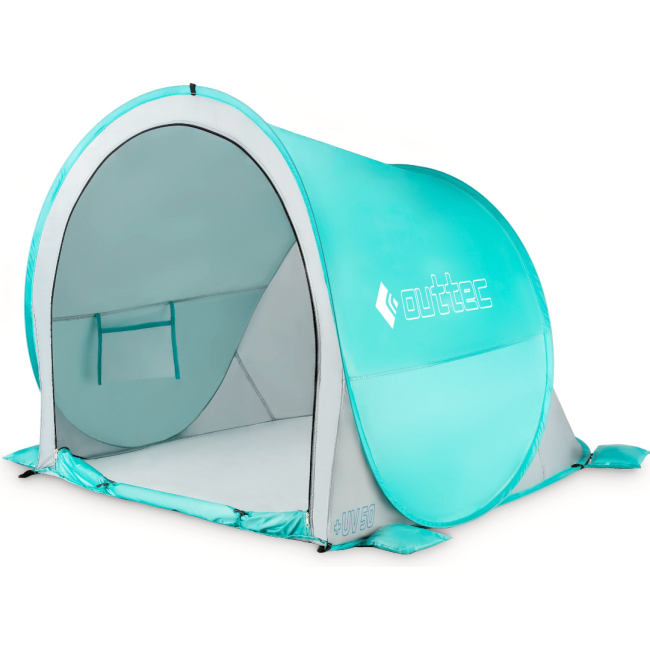 Саморозкладний намет-тент Outtec з блискавкою бірюзовий
