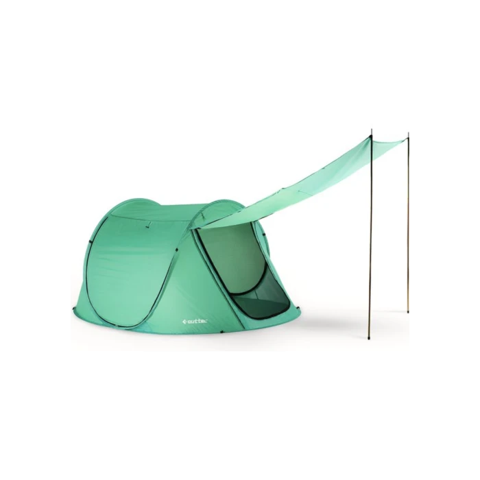 Саморозкладний намет-тент Outtec з козирком зелений
