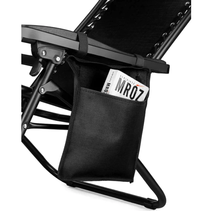 Шезлонг лежак Outtec Zero Graviti Sun раскладной с черной крышей