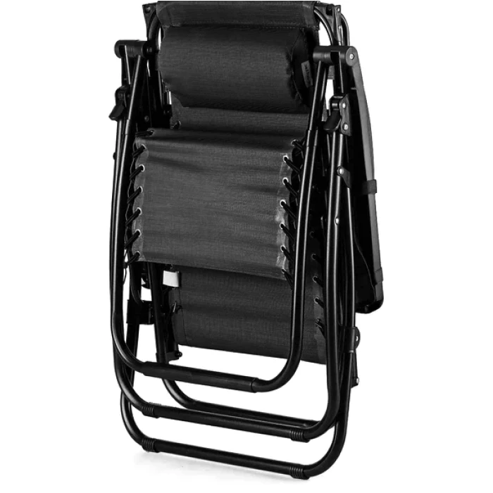 Шезлонг лежак Outtec Zero Graviti Sun раскладной с черной крышей