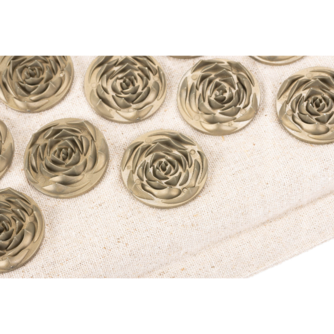 Килимок акупунктурний з подушкою Gymtek Queenfit беж