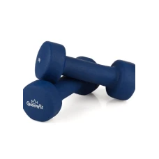 Гантелі для фітнесу неопренові Queenfit 2х2кг темно-синій