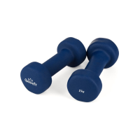 Гантели для фитнеса неопреновые Queenfit 2х2кг темно-синий