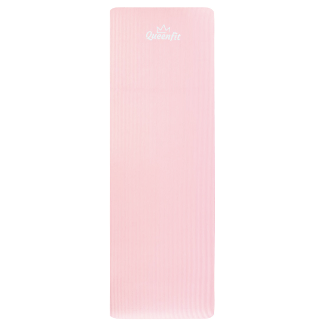 Коврик (мат) для фитнеса Queenfit NBR 1,5см розовый