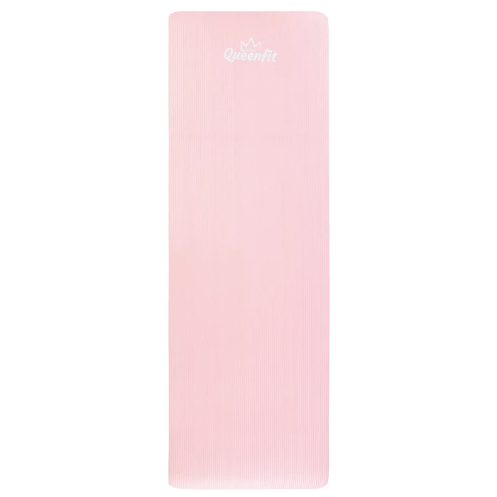 Коврик (мат) для фитнеса Queenfit NBR 1,5см розовый