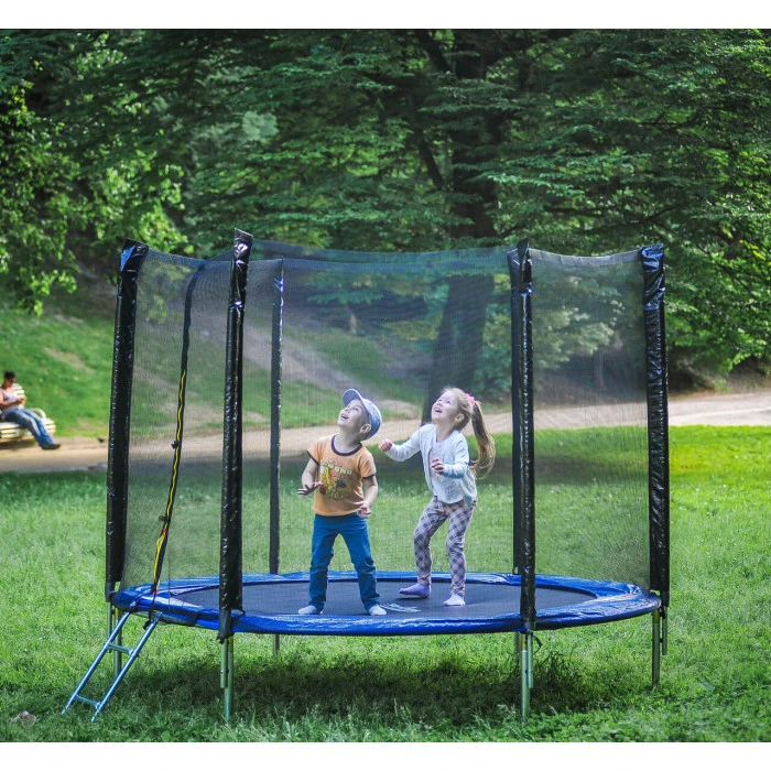 Батут SJ 4.5ft (140см) синій з зовнішньою сіткою