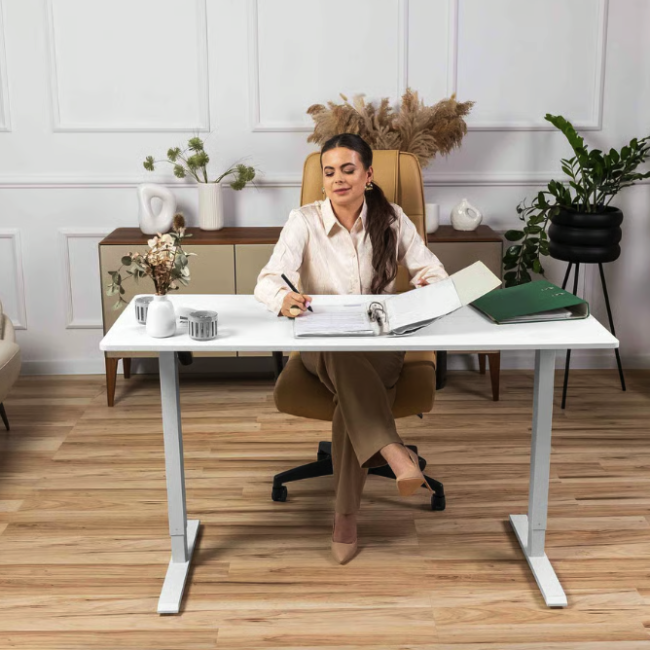 Компьютерный стол с регулируемой высотой Di Volio Biago белый