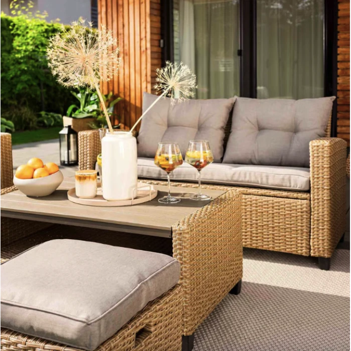 Набір садових меблів Di Volio Firenze бежевий/світло-сірий