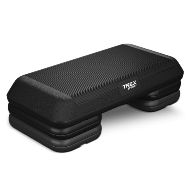 Степ платформа Trex Sport TX-038PAS к аэробике 3-уровневая черная