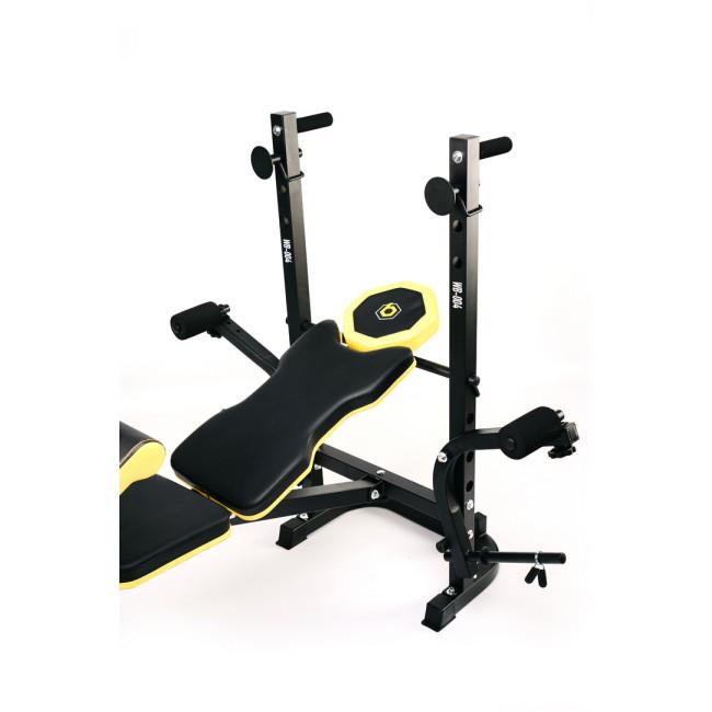 Лавка тренувальна Besport WB-004 для жиму зі стійкою під штангу та партою Скотта