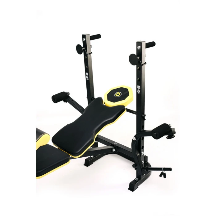 Лавка тренувальна Besport WB-004 для жиму зі стійкою під штангу та партою Скотта