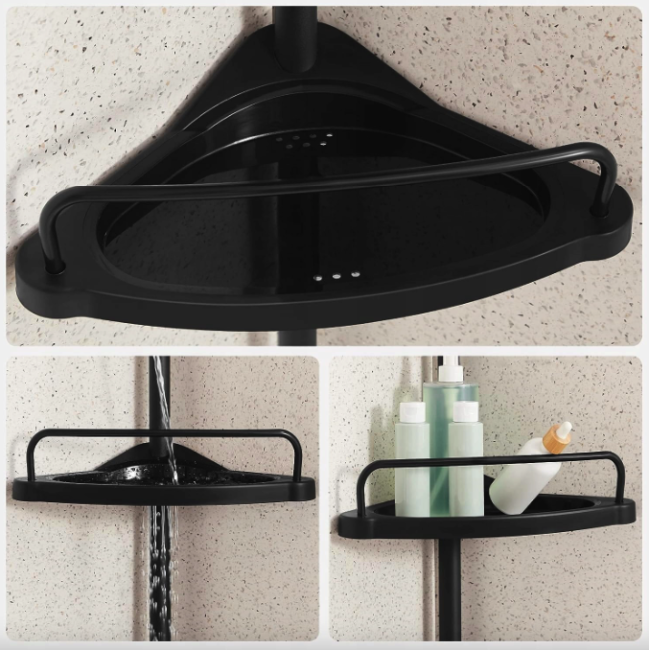 Угловая полка Leobert Siri телескопическая для ванной комнаты