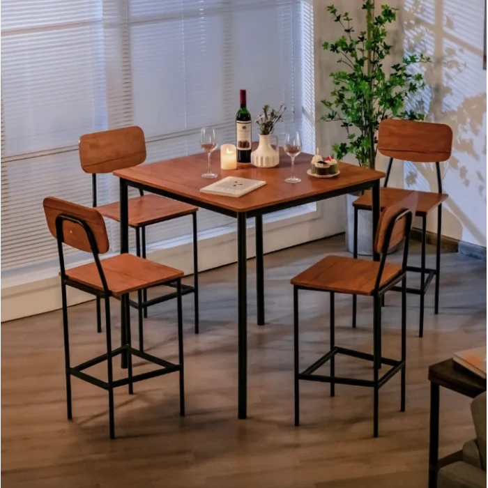 Комплект меблів Costway Karen барний стіл з стільцями