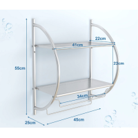 Настенная полка для ванной комнаты с держателем для полотенец