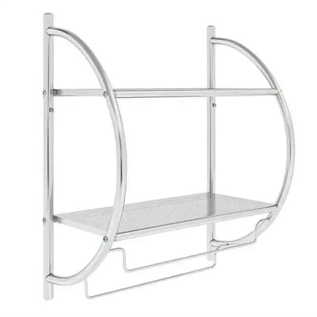 Настенная полка для ванной комнаты с держателем для полотенец