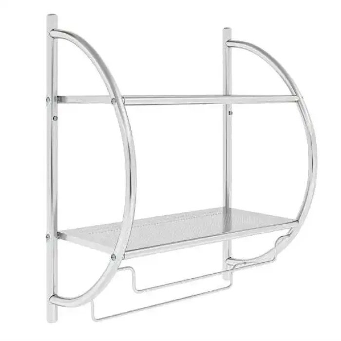 Настенная полка для ванной комнаты с держателем для полотенец