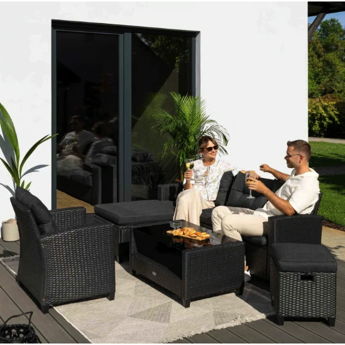 Комплект садовой мебели Di Volio Dalmia серый/графитовый