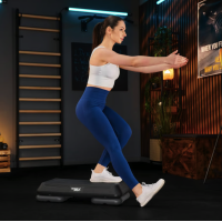 Степ платформа Trex Sport TX-038PAS до аеробіки 3-рівнева чорна