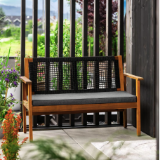 Садовая скамейка Di Volio Teracina со спинкой черный