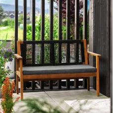 Садовая скамейка Di Volio Teracina со спинкой черный