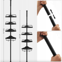 Кутова полиця Leobert Siri телескопічна для ванної кімнати