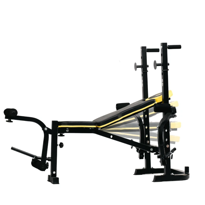 Лавка тренувальна Besport WB-004 для жиму зі стійкою під штангу та партою Скотта