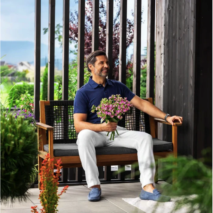 Садовая скамейка Di Volio Teracina со спинкой черный