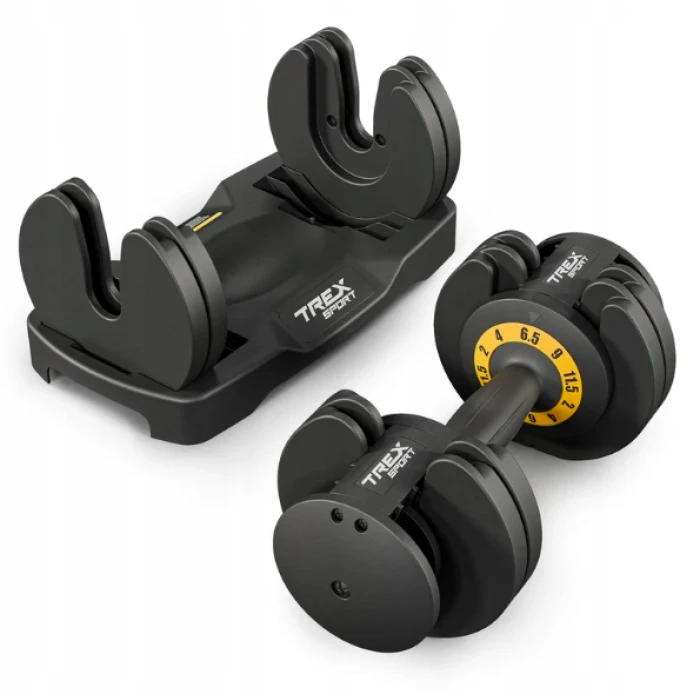 Гантель розбірна регульована Trex Sport 2-11,5кг чорний