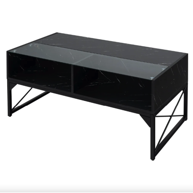 Журнальный стол Costway Moderne с подсветкой черный