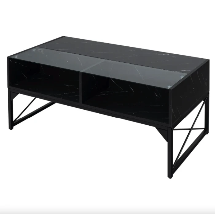 Журнальний стіл Costway Moderne з підсвіткою чорний