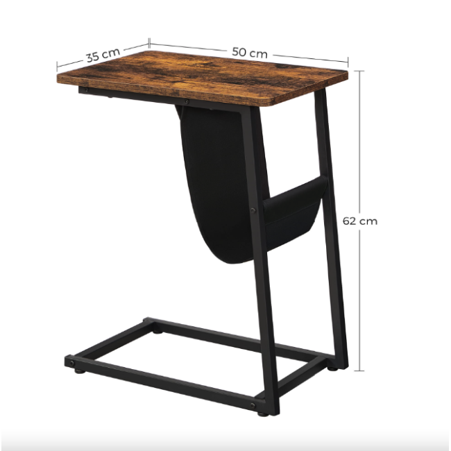 Журнальный столик Leobert Nastriy приставной с карманом в стиле Loft