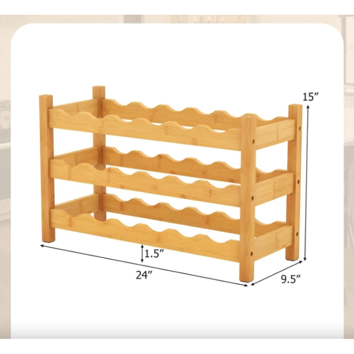 Винная стойка Costway Wenko настольная на 18 бутылок