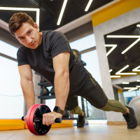 Ролик для пресса двойной Gymtek красный