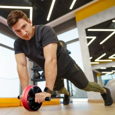 Ролик для пресу подвійний Gymtek червоний