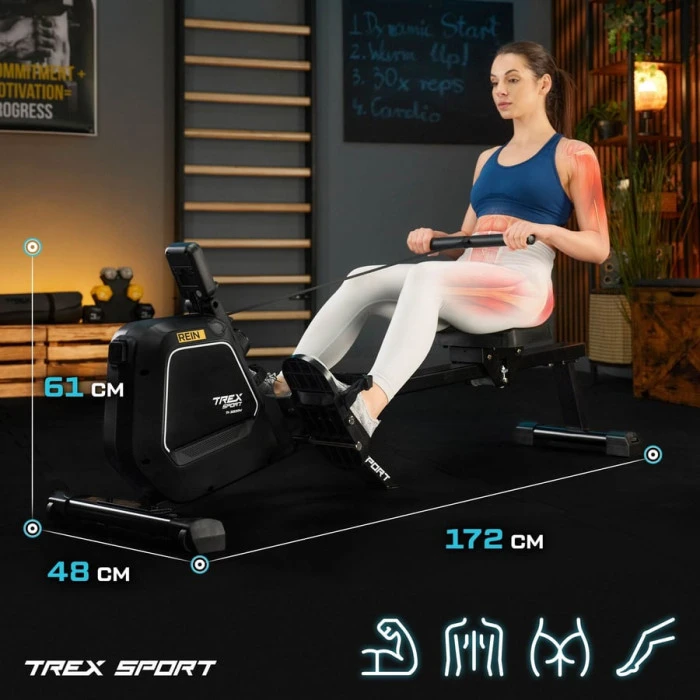 Гребний тренажер Trex Sport TX-580RM Rein чорний