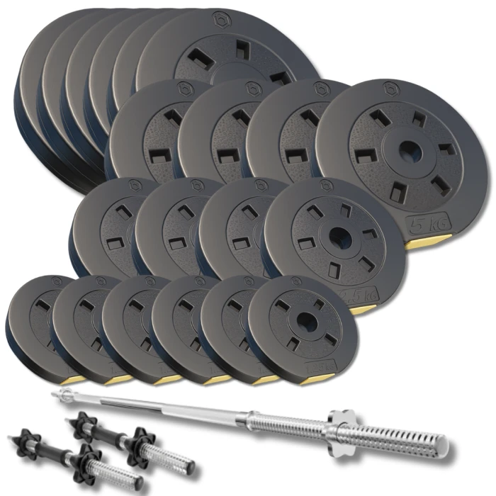 Набір зі штангою та гантелями Besport PowerPro 109кг (гриф 167см)