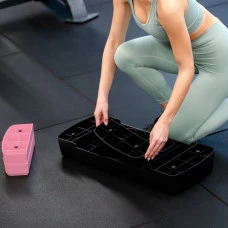 Степь-платформа Gymtek 3-х уровневая черно-розовая