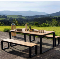 Набор садовой мебели Di Volio Trento стол + 2 скамейки бежевый