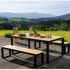 Набор садовой мебели Di Volio Trento стол + 2 скамейки бежевый