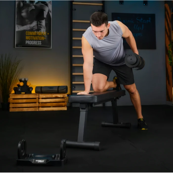 Гантель розбірна регульована Trex Sport 2-11,5кг чорний