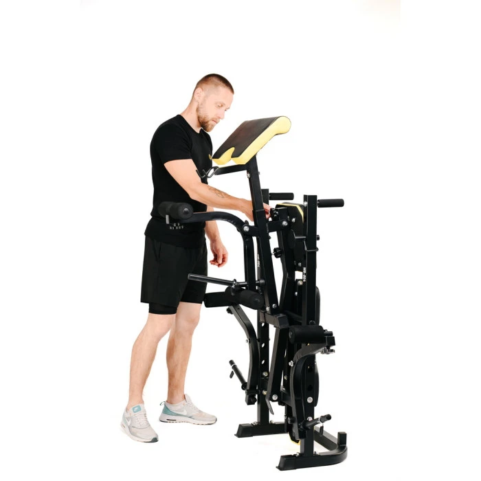 Лавка тренувальна Besport WB-004 для жиму зі стійкою під штангу та партою Скотта