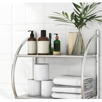 Настенная полка для ванной комнаты с держателем для полотенец