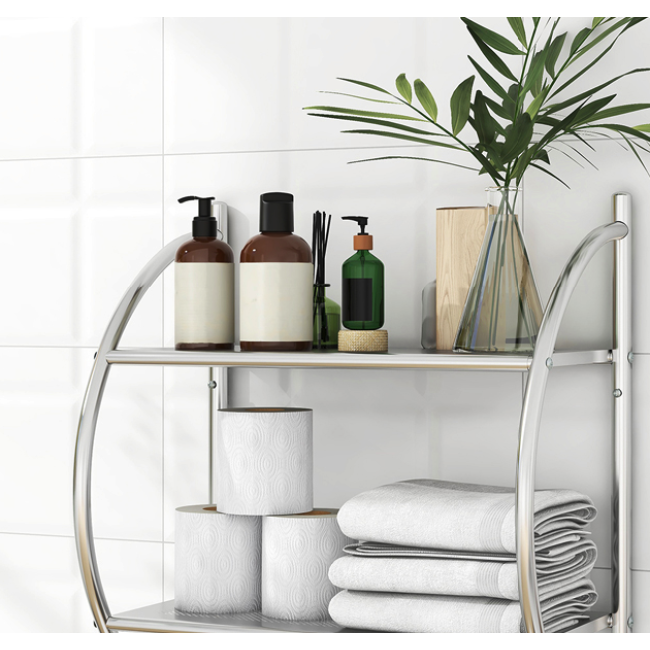 Настенная полка для ванной комнаты с держателем для полотенец