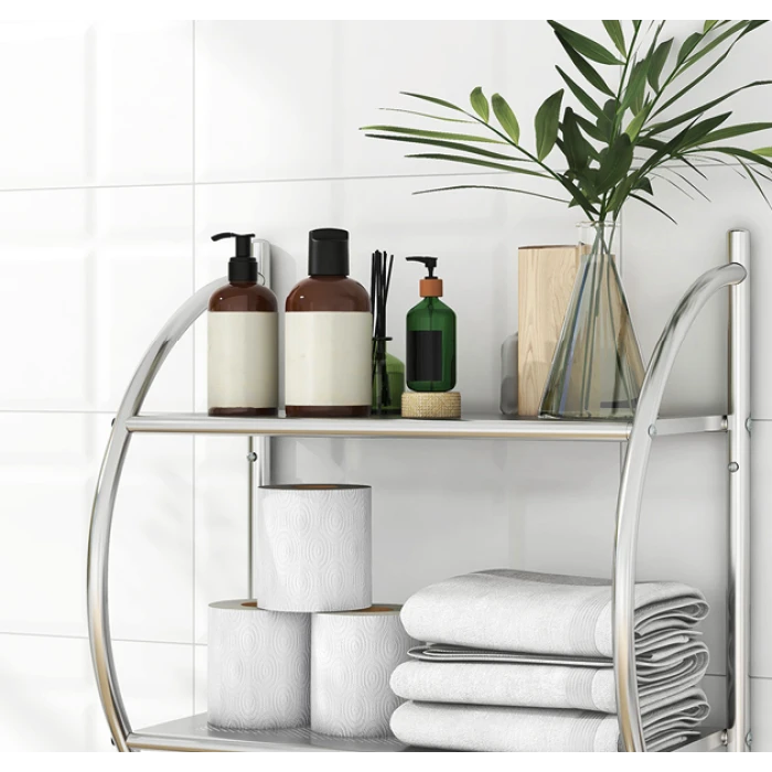 Настенная полка для ванной комнаты с держателем для полотенец