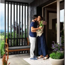 Садовая скамейка Di Volio Teracina со спинкой черный